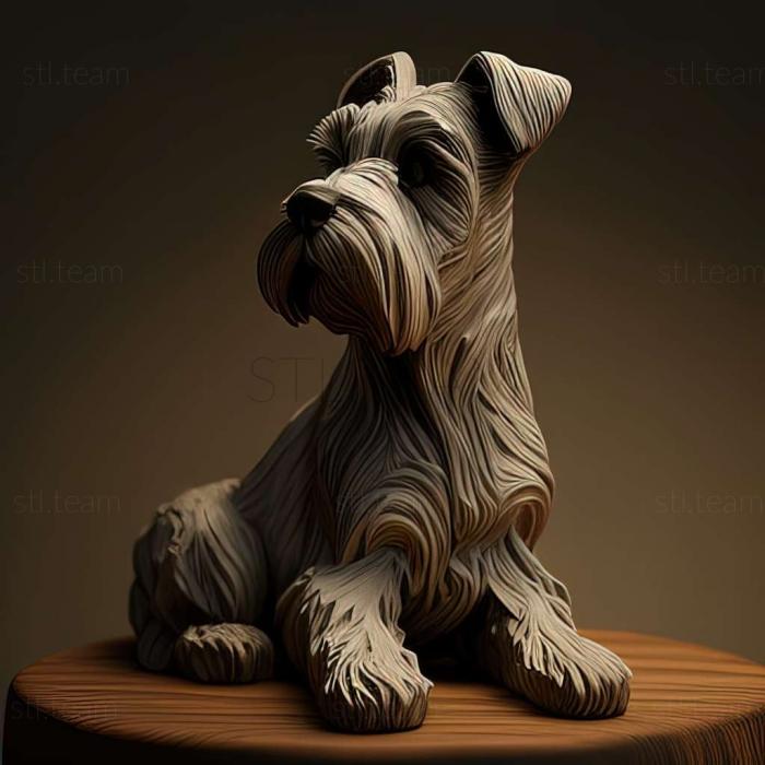 3D model Zwergschnauzer dog (STL)